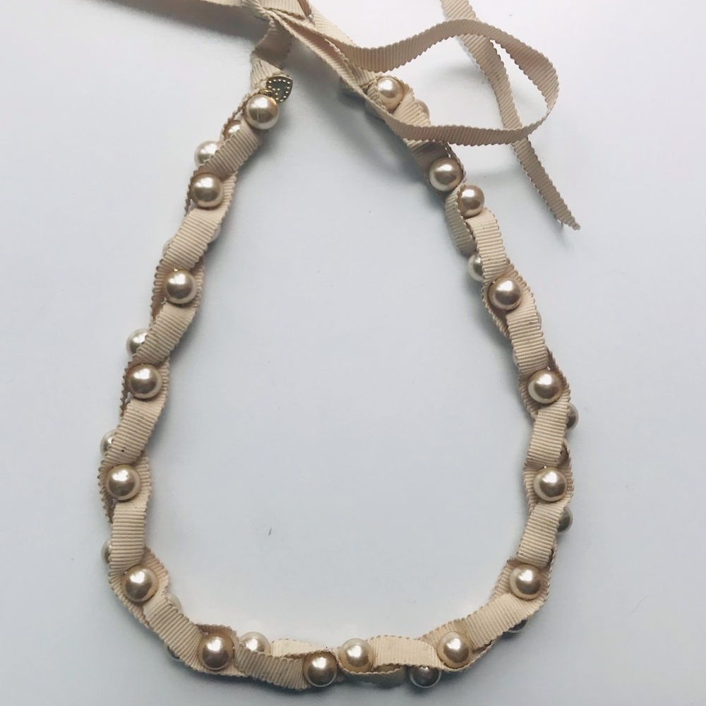 Stella and Dot ‘Olivia’ Ribbon and Pearl Necklace